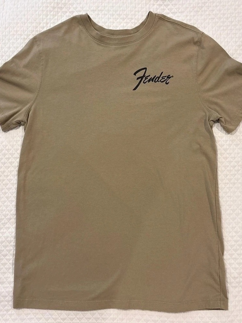 Fender Guitar Graphic Short Sleeve Tee in khaki